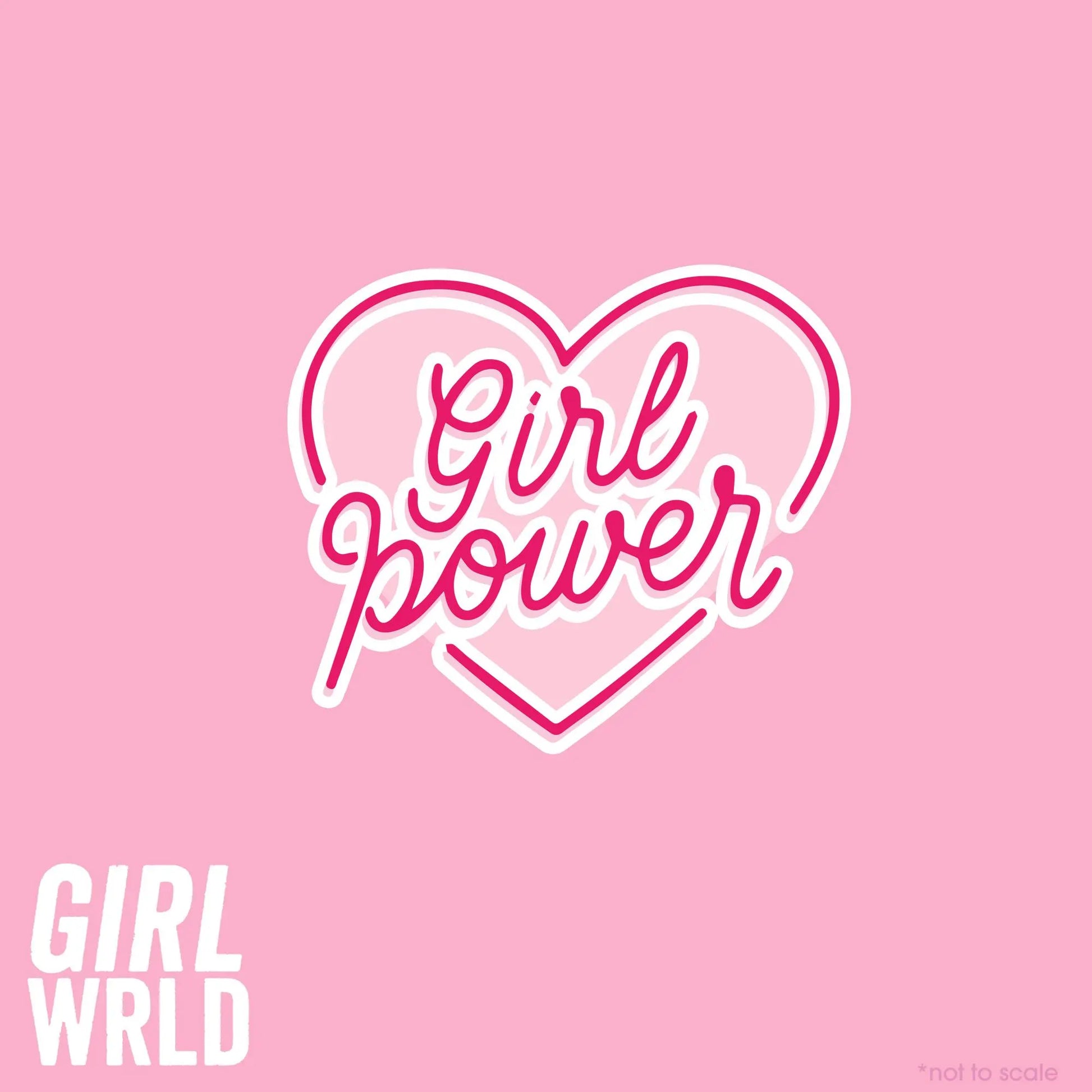 Girl Power Unique Pink Sticker, Girly decal, Waterproof, iPad stickers, Kindle Sticker, Girl Accessory, Gift