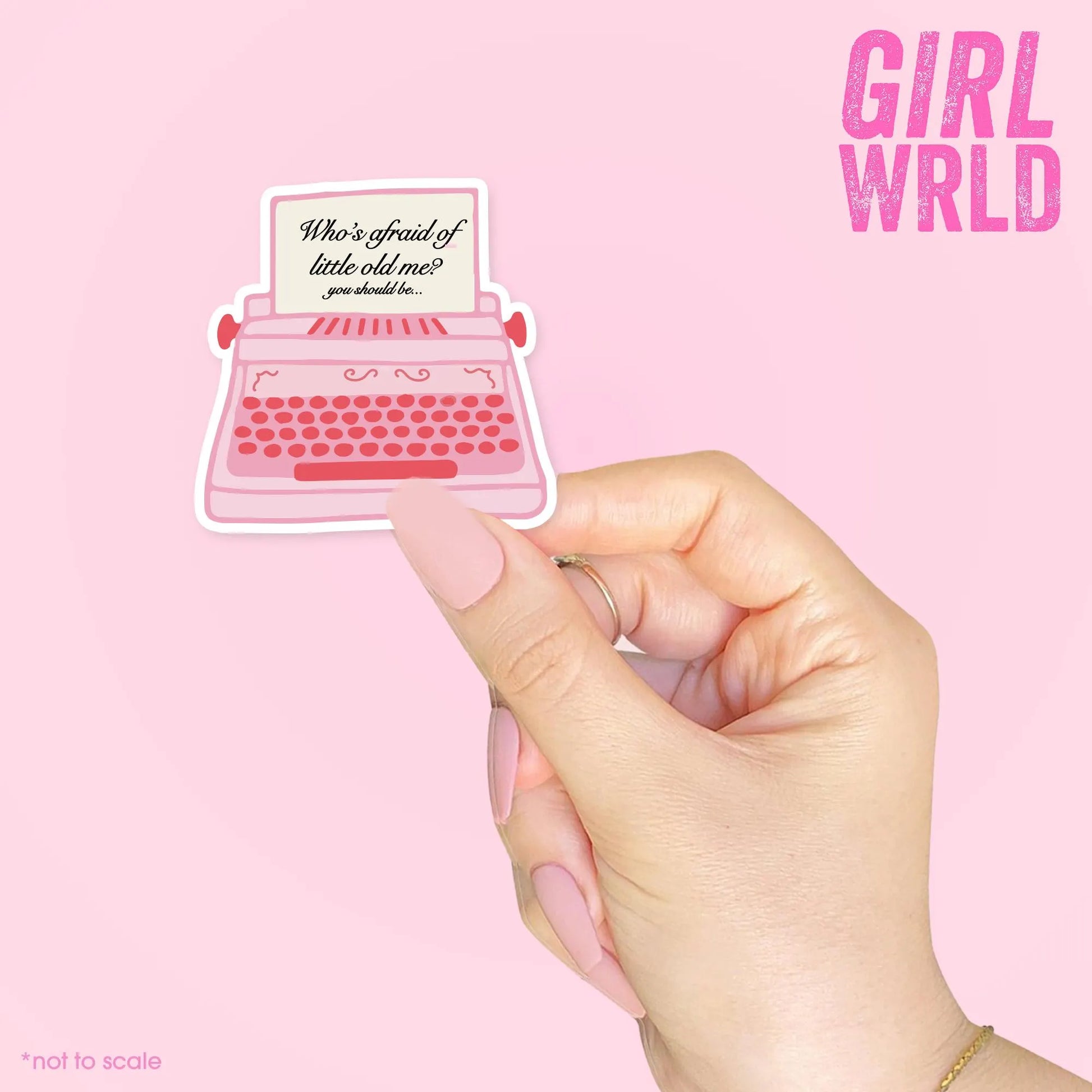 Who's Afraid Of Little Old Me TTPD Sticker// Kindle, E-Reader sticker, Laptop Sticker,Girly decal, Waterproof, iPad stickers