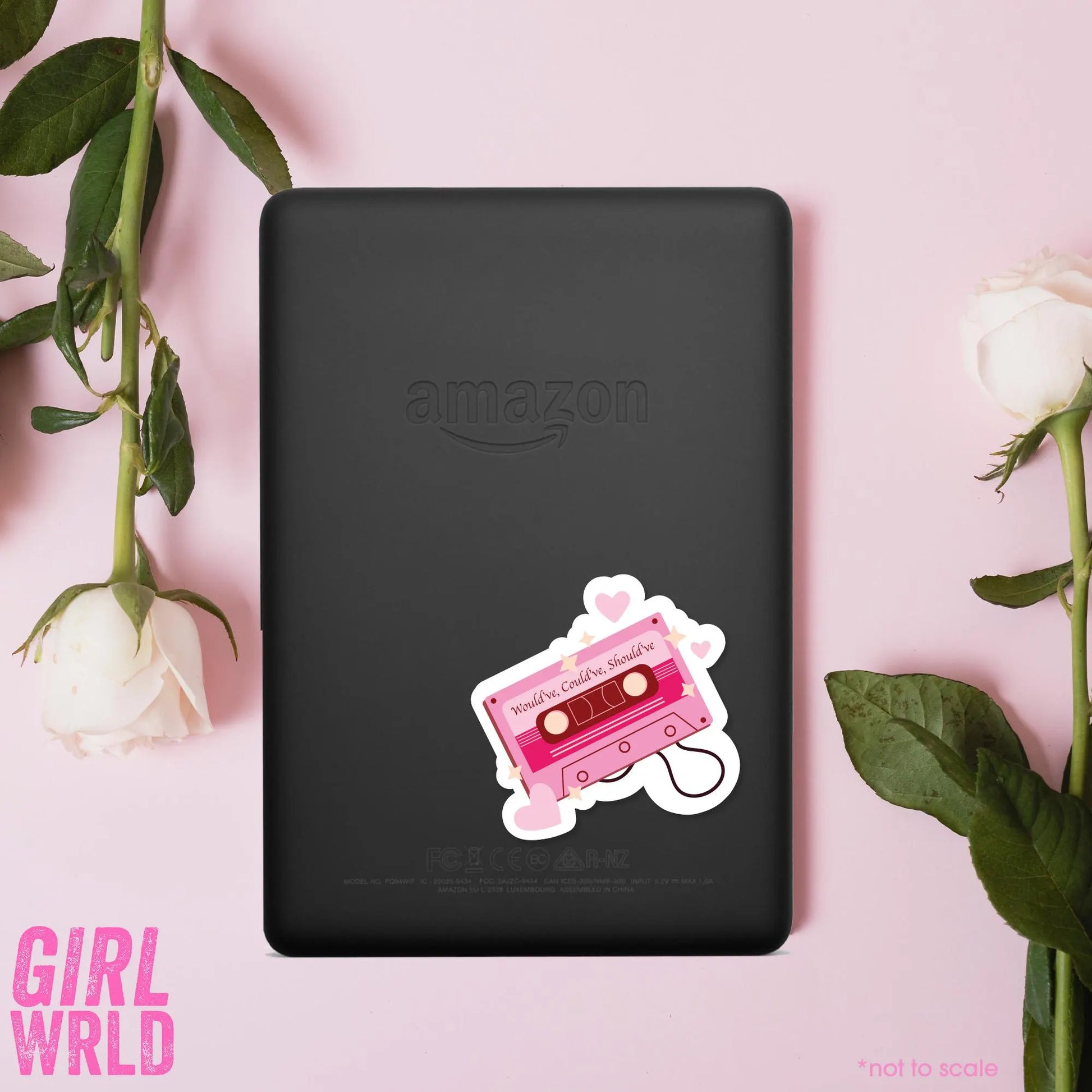 Would've Could've Should've Sticker // Kindle, E-Reader sticker, Laptop Sticker,Girly decal, Waterproof, iPad stickers