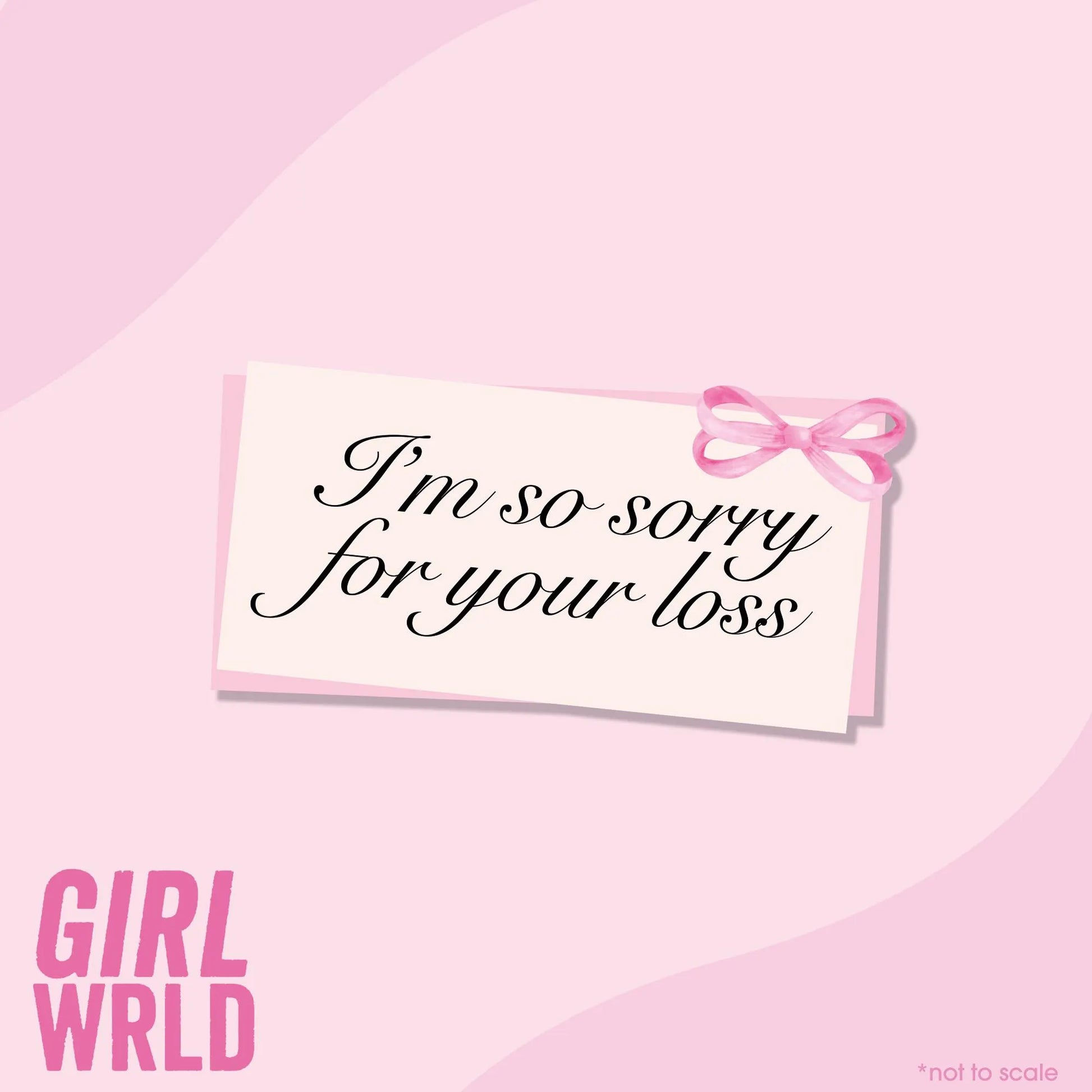 I'm So Sorry For Your Loss Funny Sticker// Kindle, E-Reader sticker, Laptop Sticker,Girly decal, Waterproof, iPad stickers