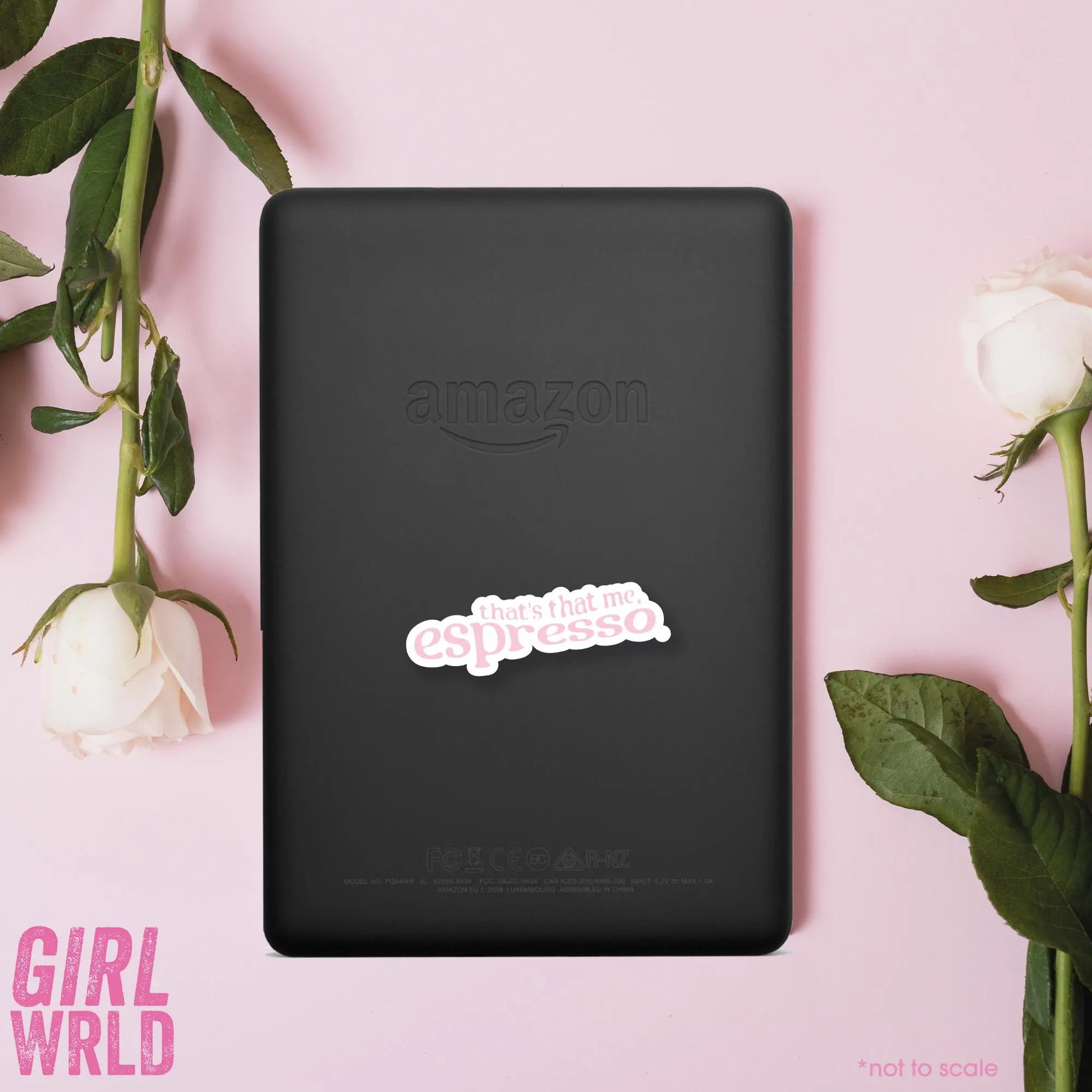 That's That me, Espresso Sticker// Kindle, E-Reader sticker, Laptop Sticker,Girly decal, Waterproof, iPad stickers