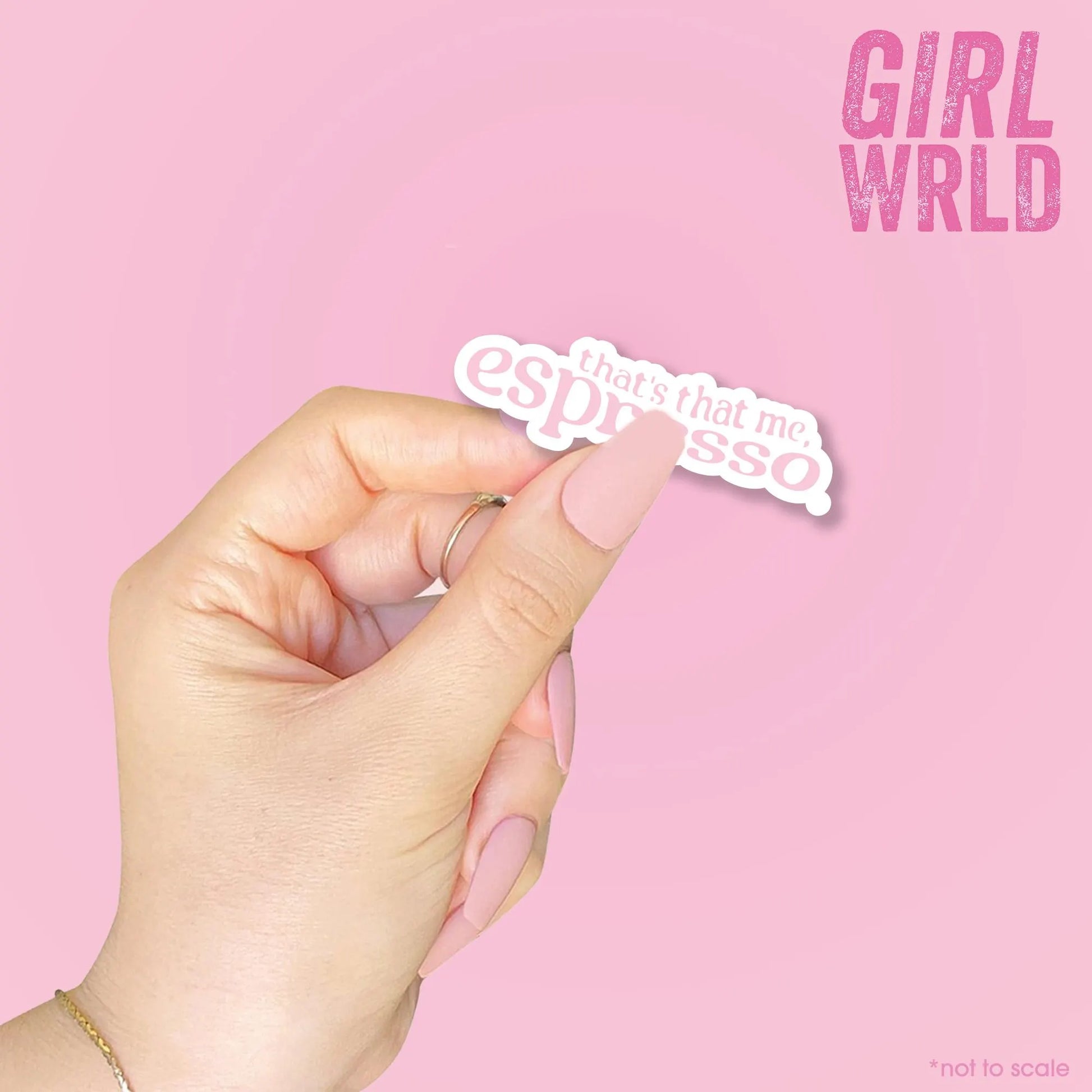 That's That me, Espresso Sticker// Kindle, E-Reader sticker, Laptop Sticker,Girly decal, Waterproof, iPad stickers