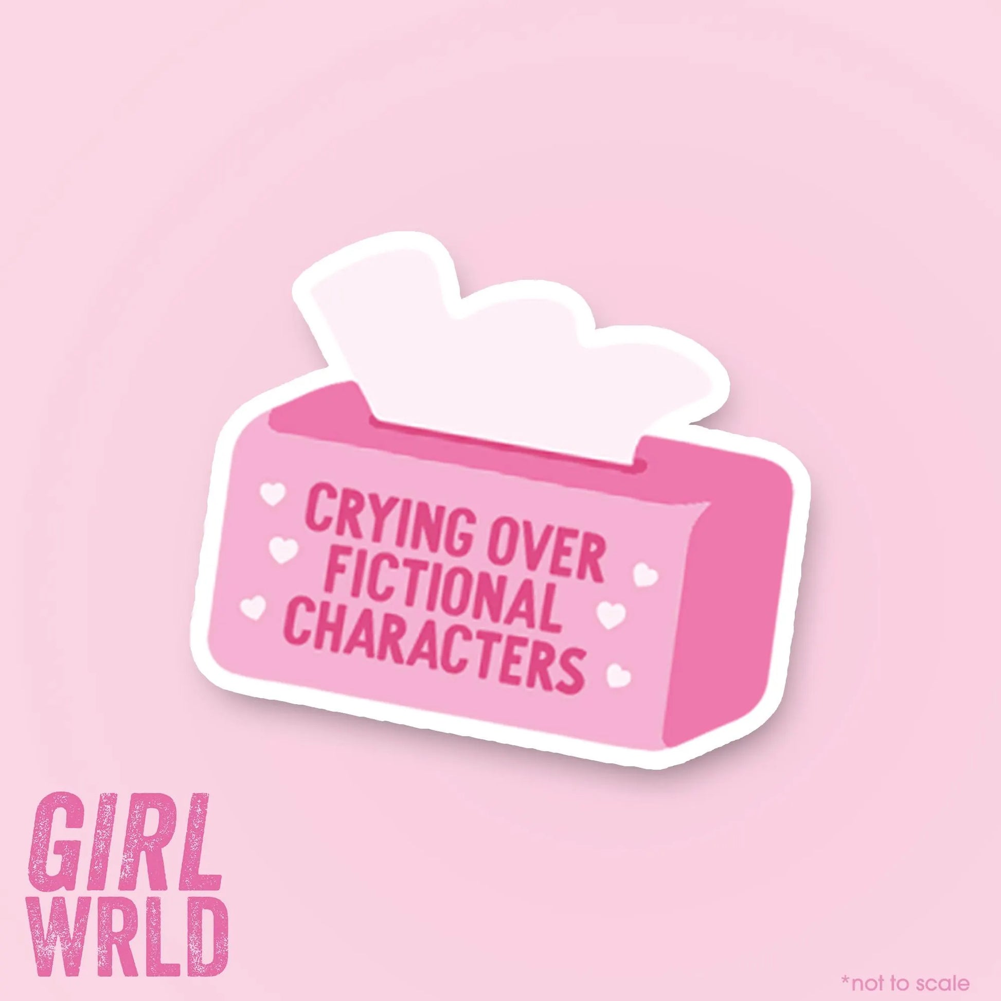 Crying Over fictional Characters Sticker, Girly decal, Waterproof, iPad stickers, Kindle Sticker, Girl Accessory, Gift