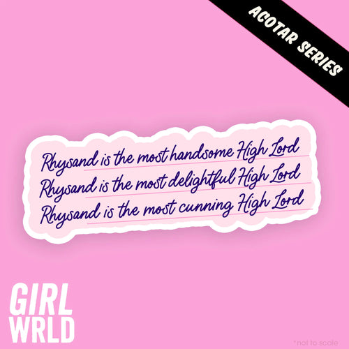 ACOTAR Eyre's Handwriting to Rhysand Custom Sticker// Kindle, E-Reader sticker, Laptop Sticker,Girly decal, Waterproof, iPad stickers