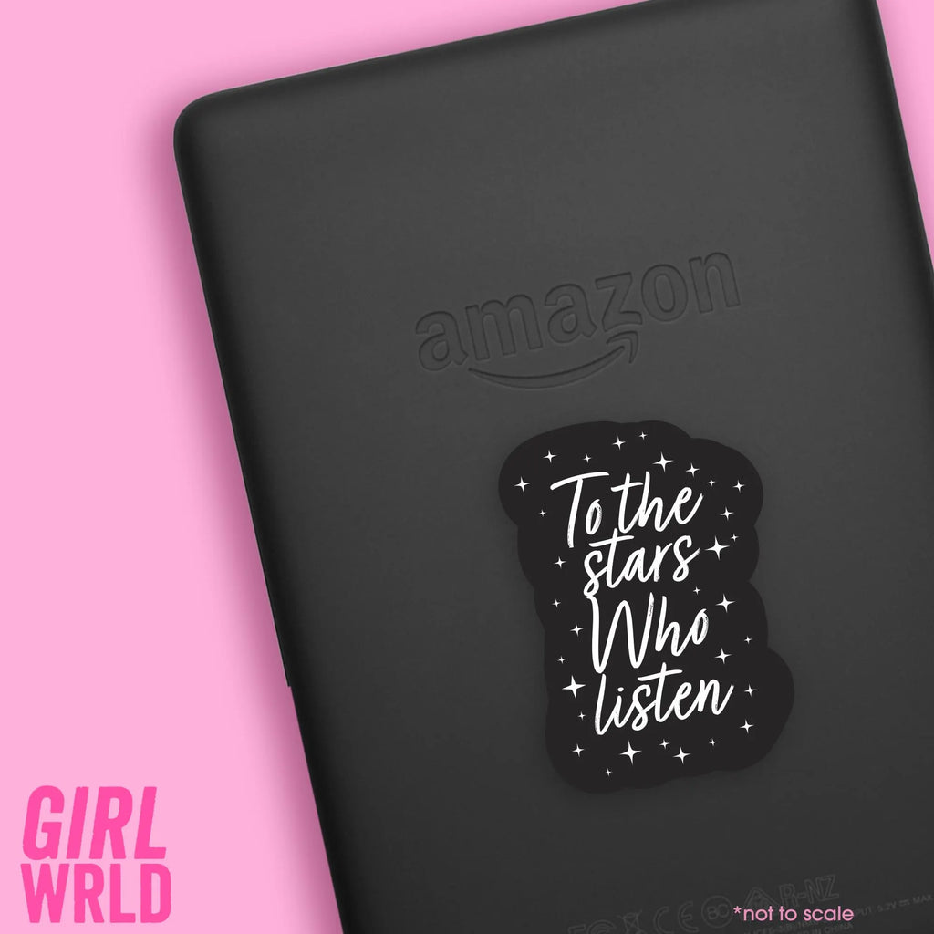 ACOTAR To The Stars Sparkly Sticker // Kindle, E-Reader sticker, Laptop Sticker,Girly decal, Waterproof, iPad stickers