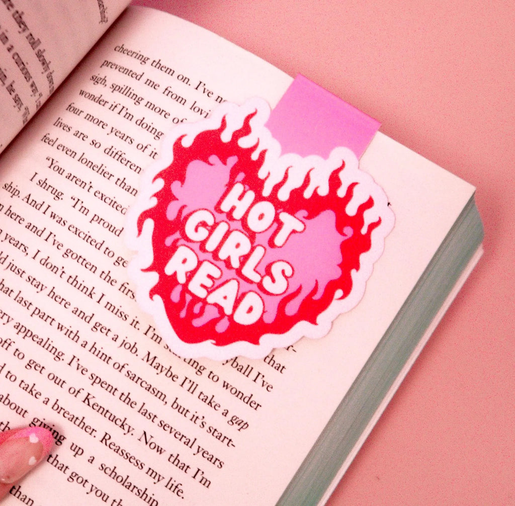 Hot Girls Read Pink Magnetic Bookmark