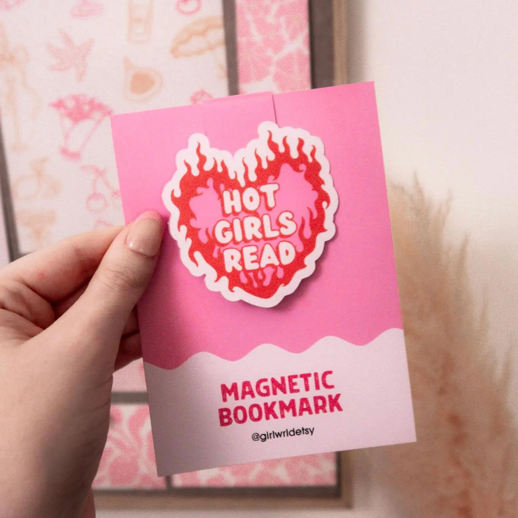 Hot Girls Read Pink Magnetic Bookmark