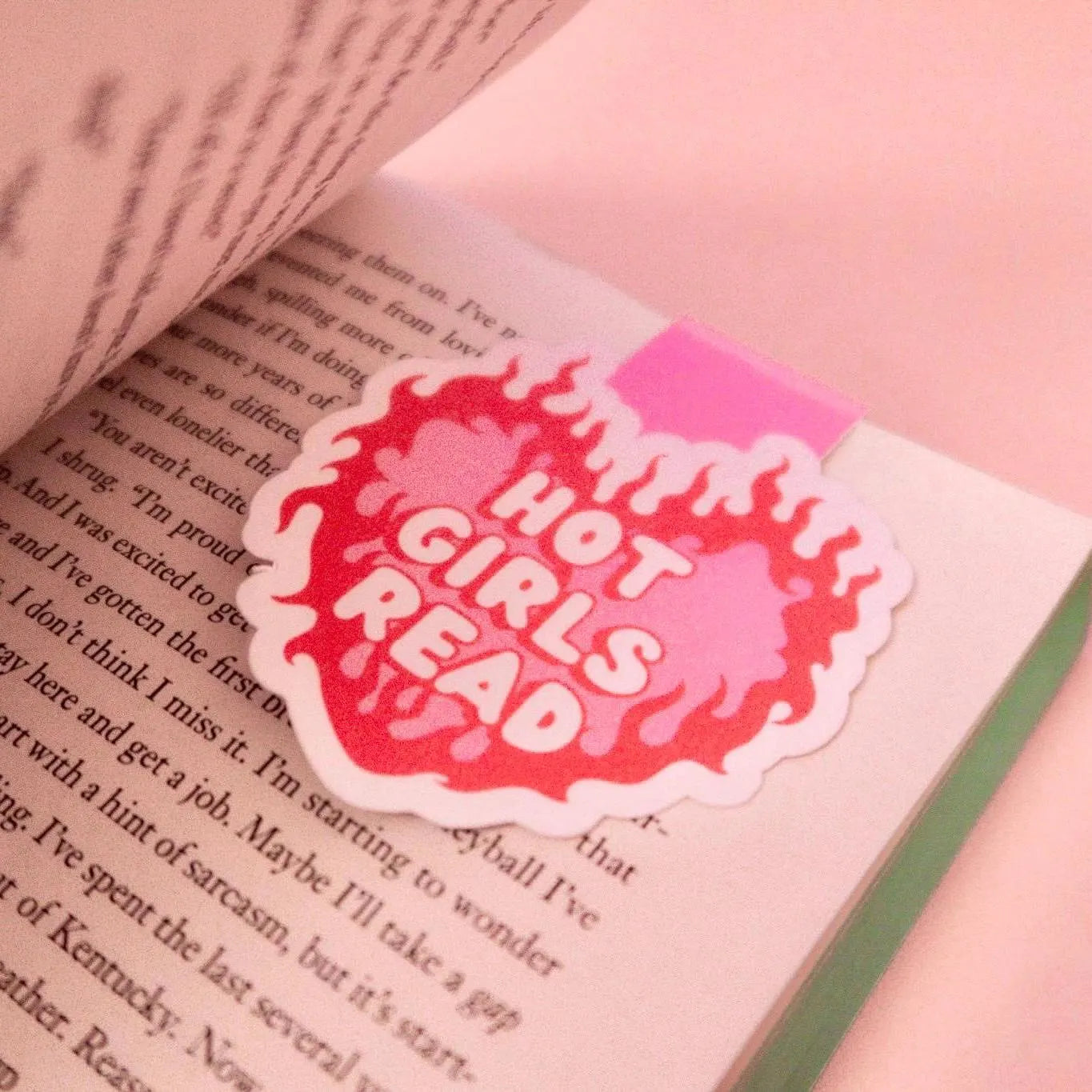 Hot Girls Read Pink Magnetic Bookmark