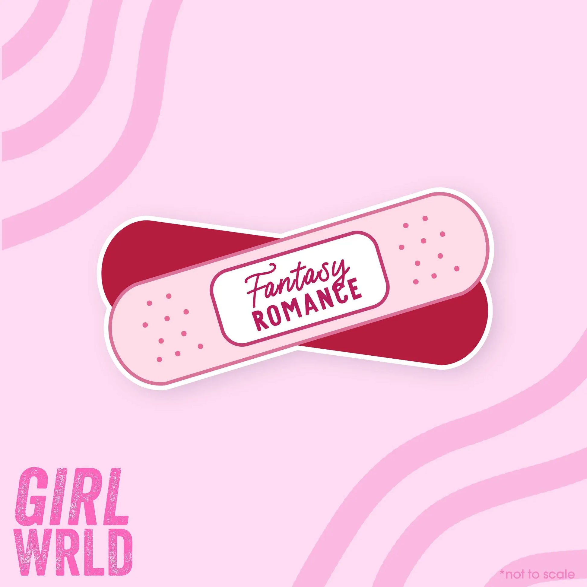 Fantasy Romance Reader Unique Pink Sticker, Girly decal, Waterproof, iPad stickers, Kindle Sticker, Girl Accessory, Gift