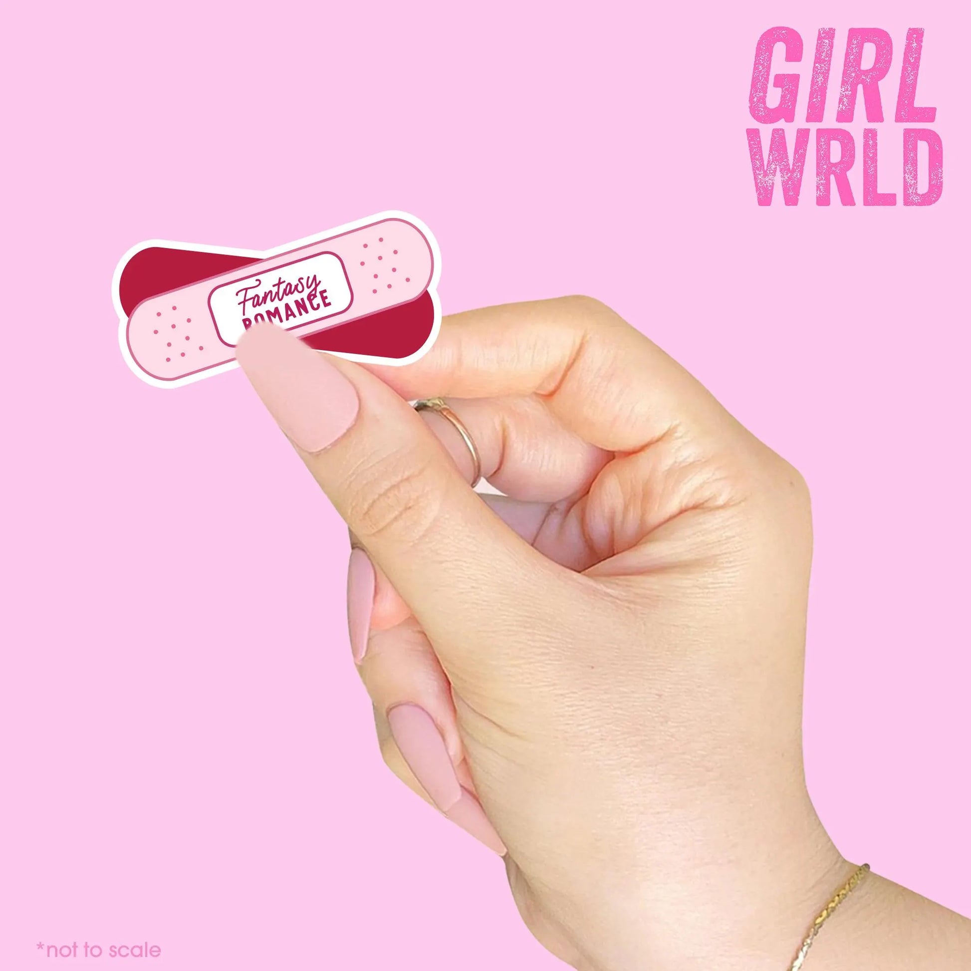 Fantasy Romance Reader Unique Pink Sticker, Girly decal, Waterproof, iPad stickers, Kindle Sticker, Girl Accessory, Gift