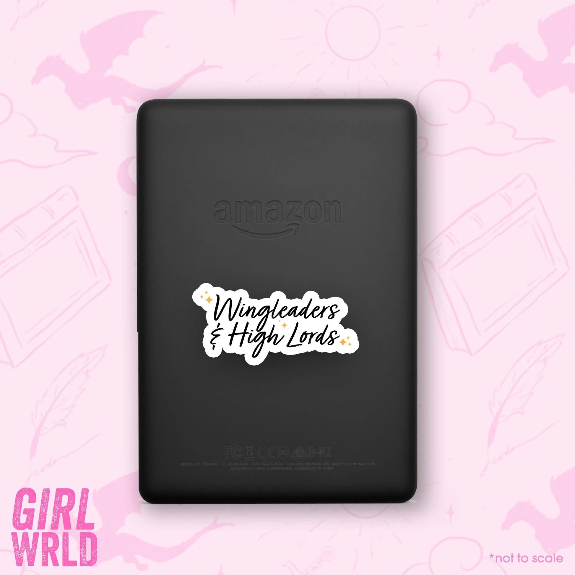 Funny ACOTAR + Fourth Wing 'Wingleaders + High Lords' Sticker, E-Reader decal, Waterproof, iPad stickers, Kindle Sticker, Girl Accessory