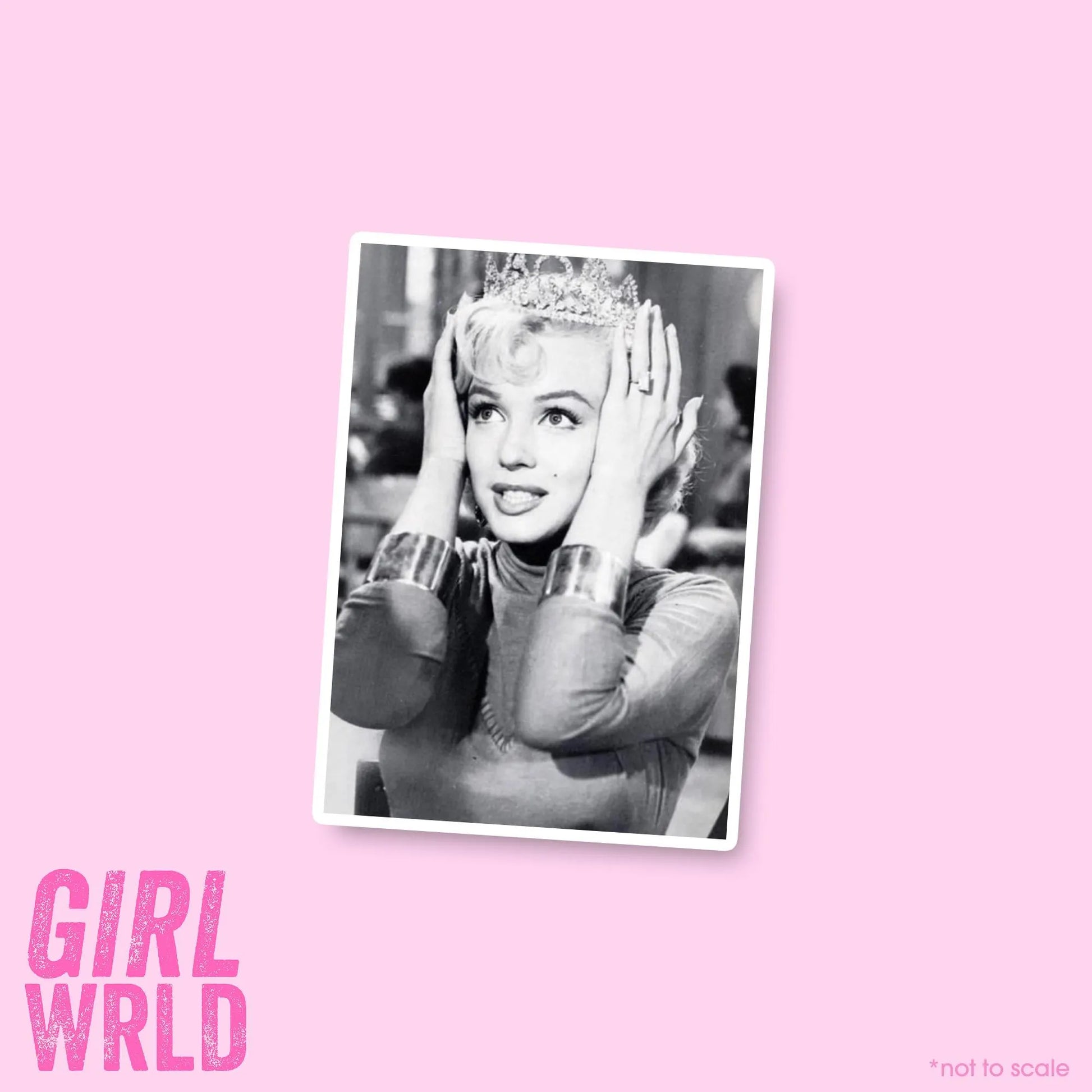 Classic Marilyn Monroe Princess Sticker, Girly decal, Waterproof, iPad stickers, Kindle Sticker, Girl Accessory, Gift