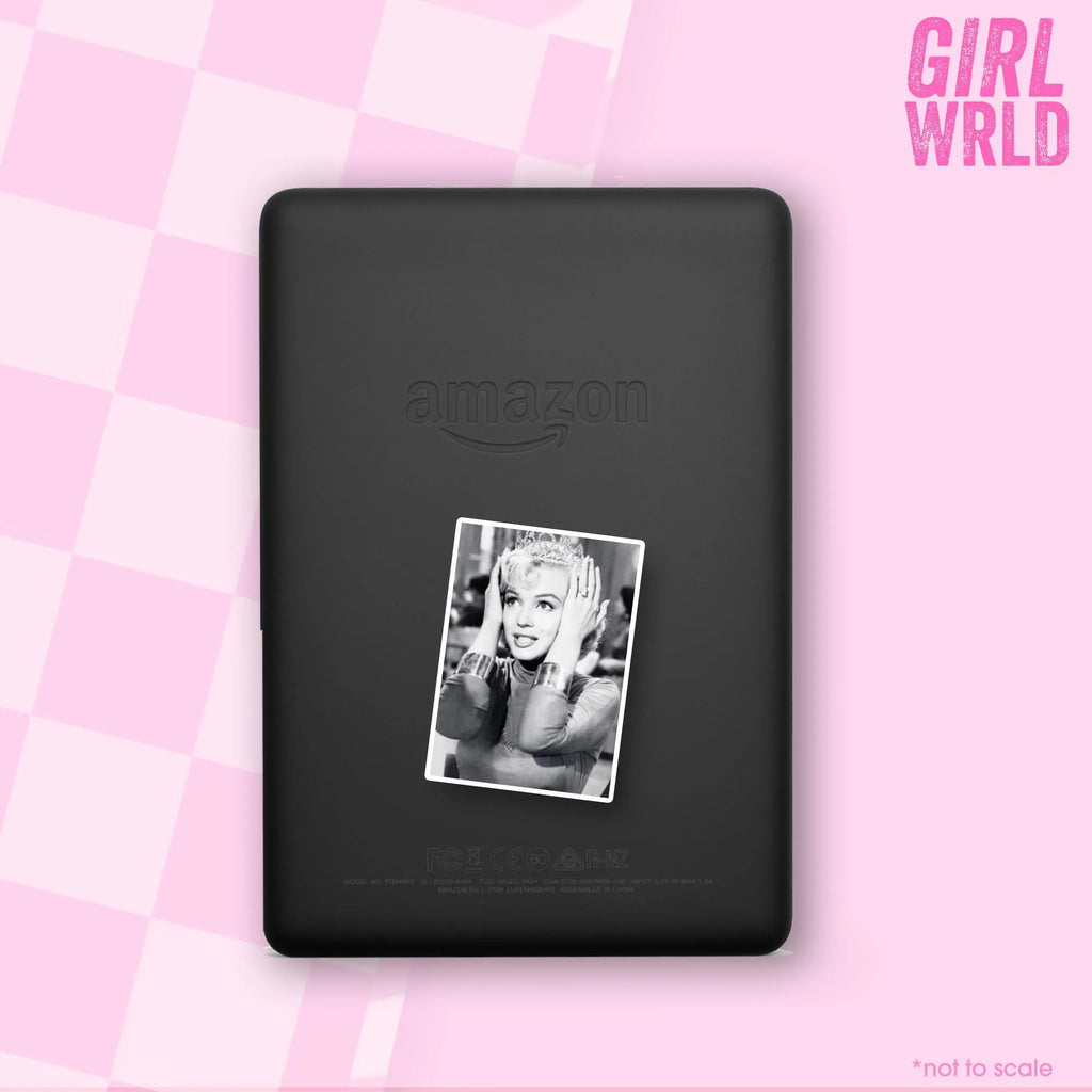 Classic Marilyn Monroe Princess Sticker, Girly decal, Waterproof, iPad stickers, Kindle Sticker, Girl Accessory, Gift