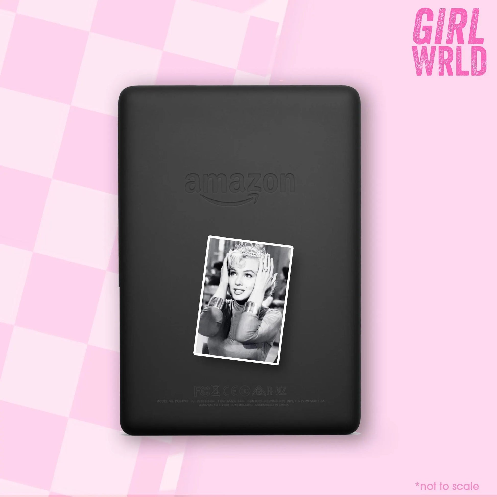 Classic Marilyn Monroe Princess Sticker, Girly decal, Waterproof, iPad stickers, Kindle Sticker, Girl Accessory, Gift
