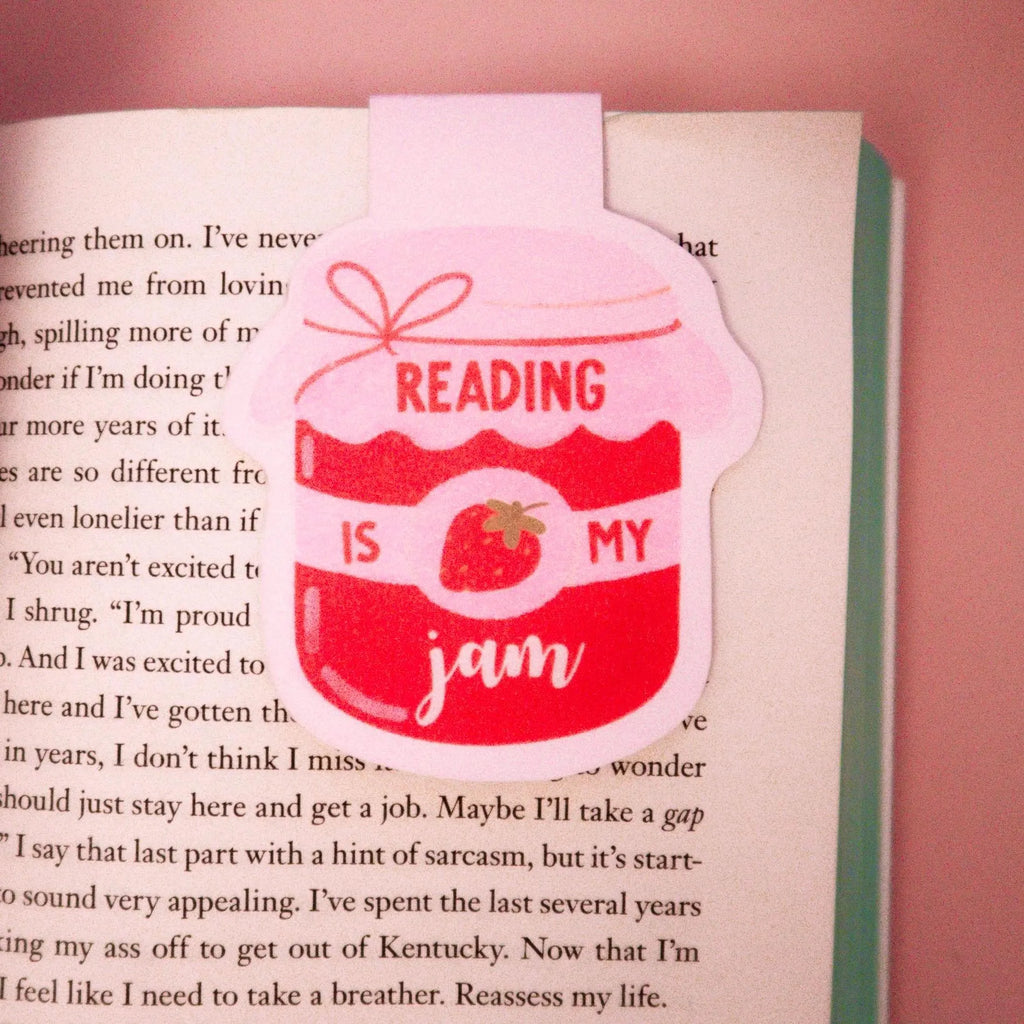 Reading Is My Jam Pink Magnetic Bookmark