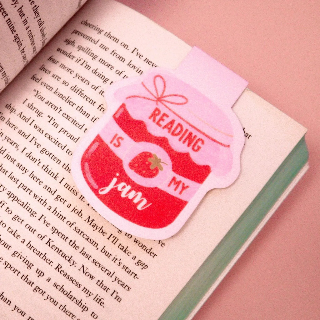 Reading Is My Jam Pink Magnetic Bookmark