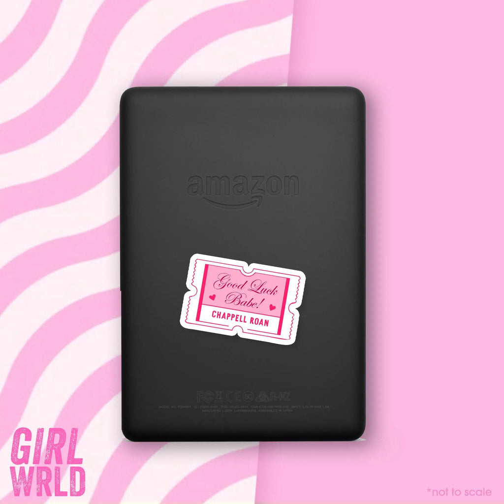 CHAPPELL ROAN Good Luck Babe Sticker // Kindle, E-Reader sticker, Laptop Sticker,Girly decal, Waterproof, iPad stickers