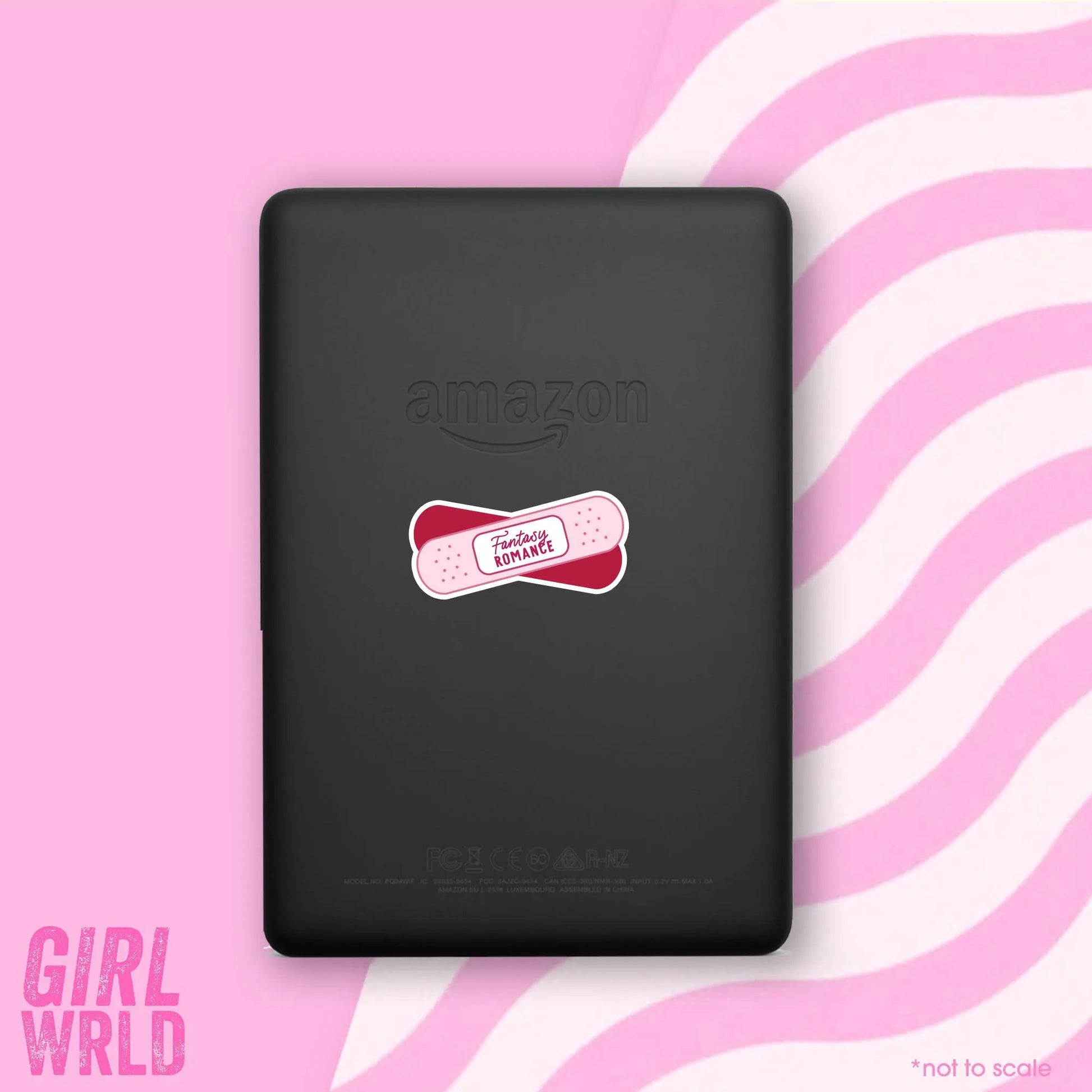 Fantasy Romance Reader Unique Pink Sticker, Girly decal, Waterproof, iPad stickers, Kindle Sticker, Girl Accessory, Gift