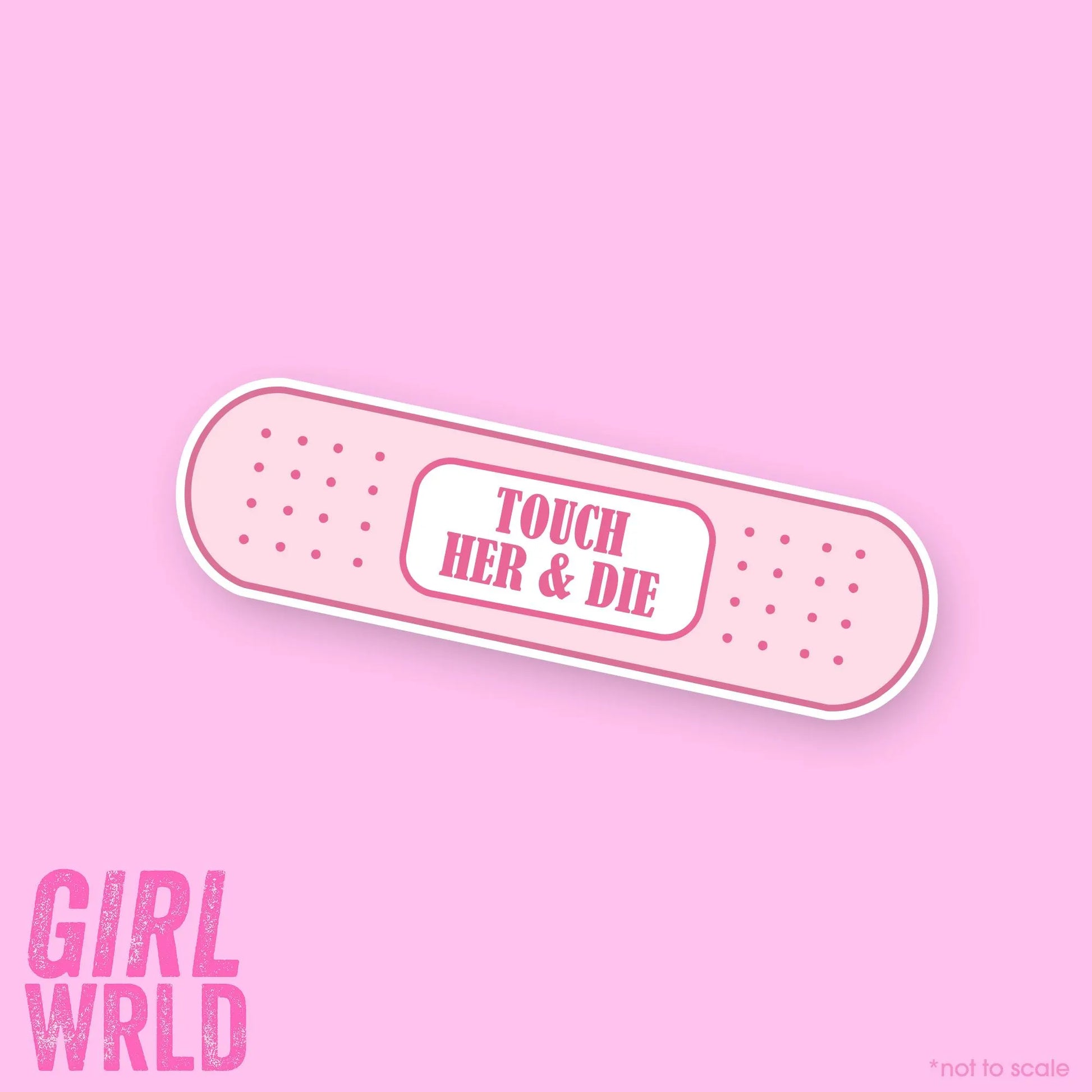 Dark Romance Sticker, Touch her and Die E-Reader Sticker, Waterproof, iPad stickers, Kindle Sticker, Girl Accessory, Gift,
