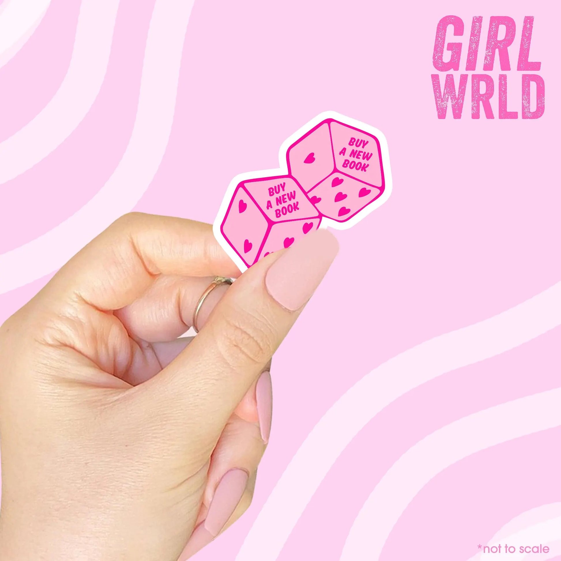 Buy a New Book Dice, Funny E-Reader Sticker, Waterproof, iPad stickers, Kindle Sticker, Girl Accessory, Gift,