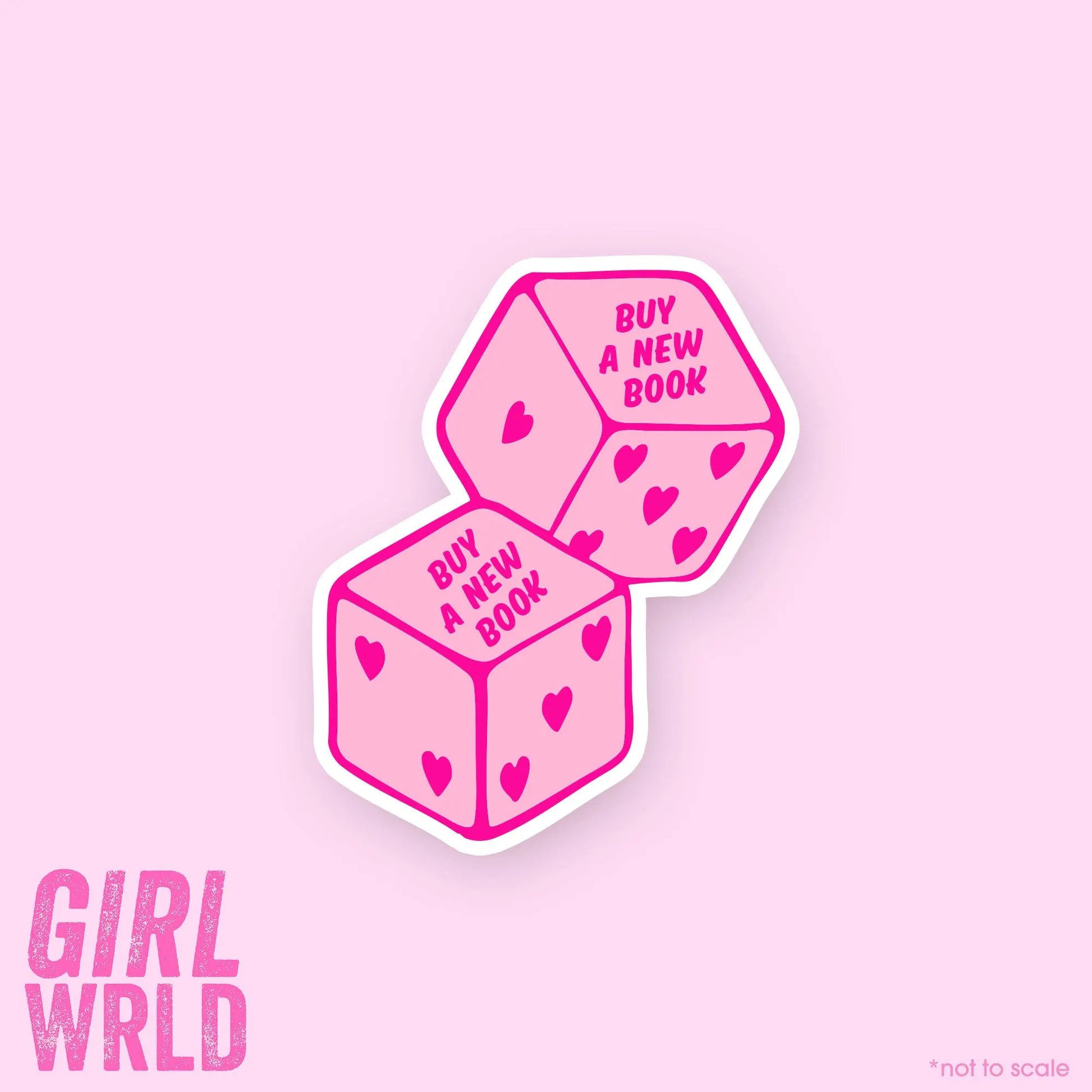 Buy a New Book Dice, Funny E-Reader Sticker, Waterproof, iPad stickers, Kindle Sticker, Girl Accessory, Gift,