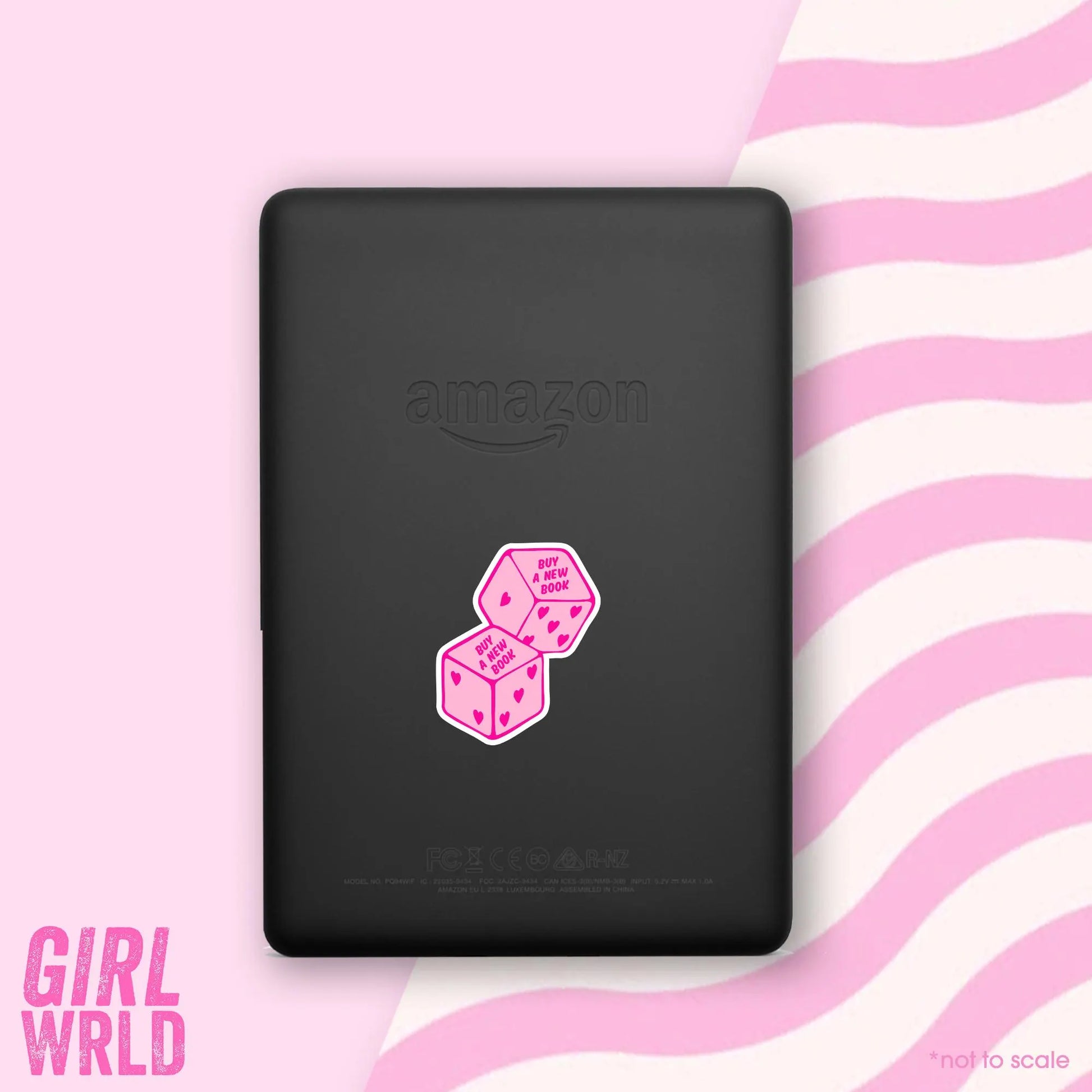 Buy a New Book Dice, Funny E-Reader Sticker, Waterproof, iPad stickers, Kindle Sticker, Girl Accessory, Gift,