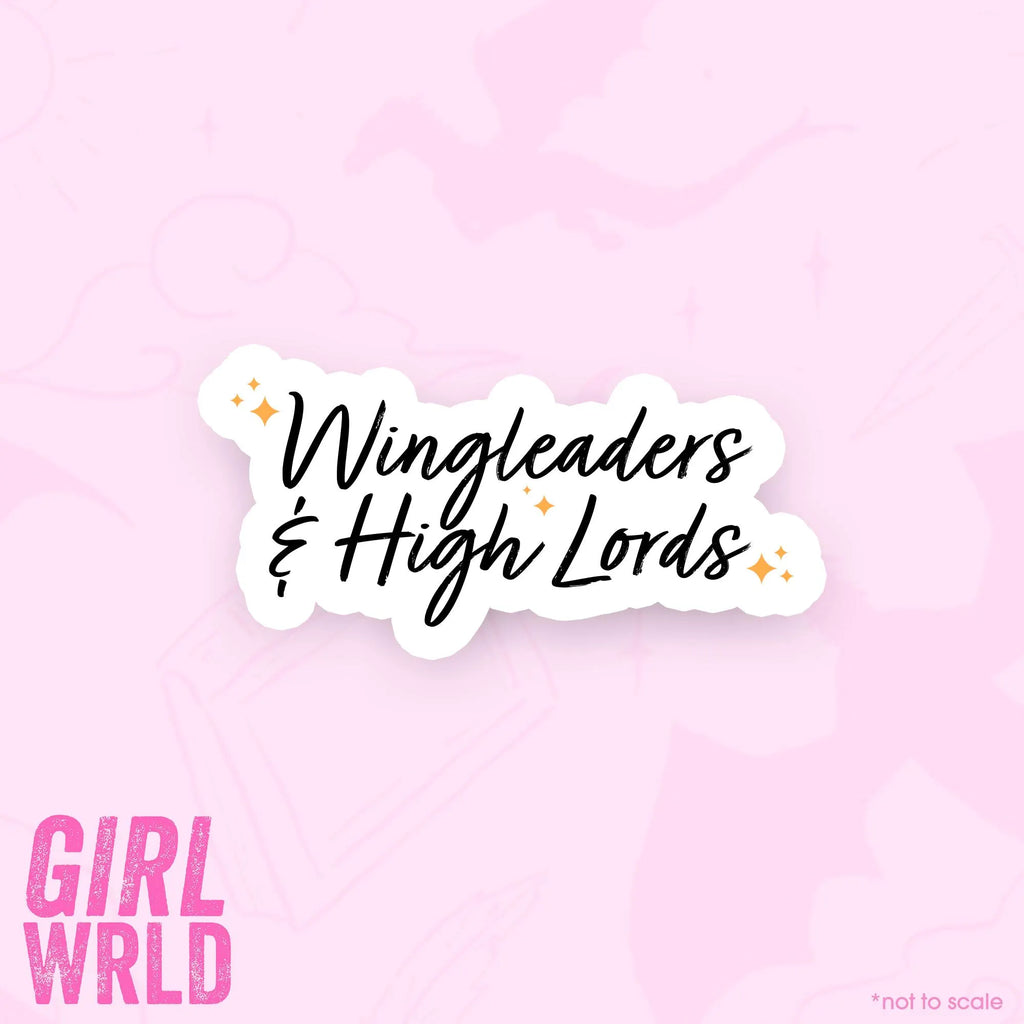 Funny ACOTAR + Fourth Wing 'Wingleaders + High Lords' Sticker, E-Reader decal, Waterproof, iPad stickers, Kindle Sticker, Girl Accessory