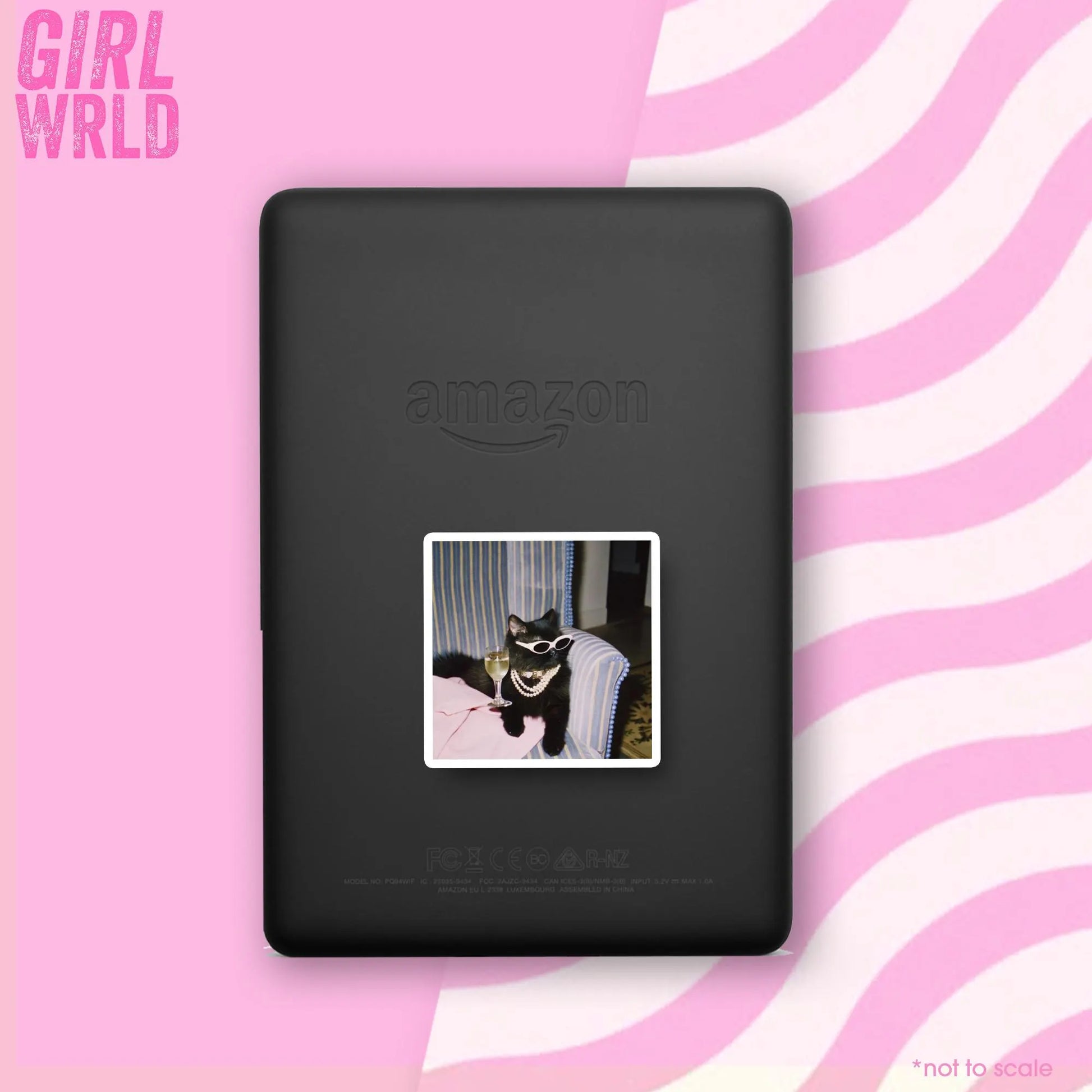 Funny Cat Meme, Y2K E-Reader Sticker, Girly decal, Waterproof, iPad stickers, Kindle Sticker, Girl Accessory, Gift