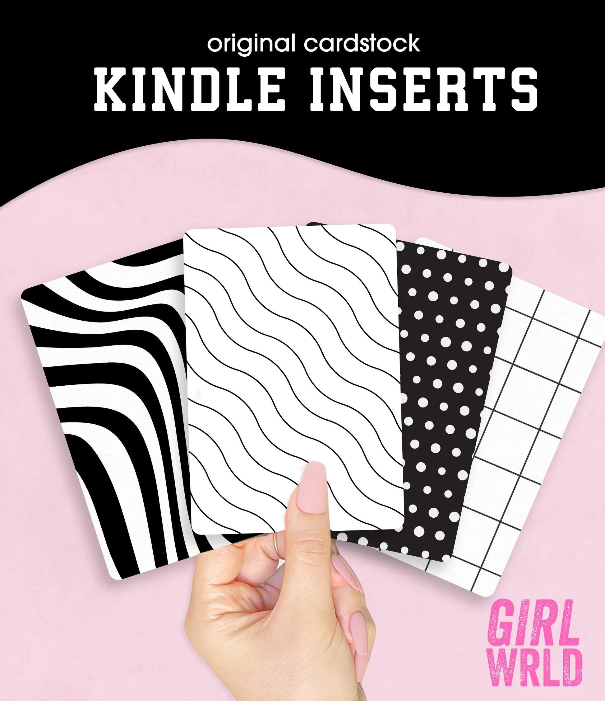 Black and White Kindle Inserts