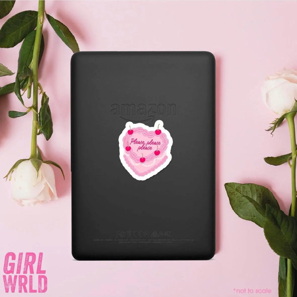 Sabrina Please Inspired Sticker // Kindle, E-Reader sticker, Laptop Sticker,Girly decal, Waterproof, iPad stickers